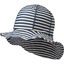 Wheat UV sun hat - Indigo stripe